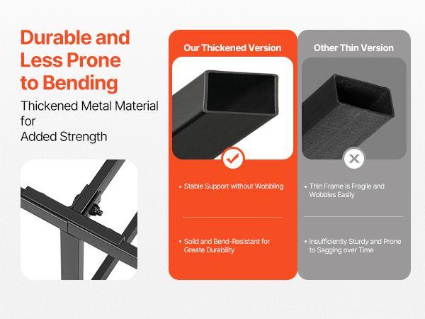 VEVOR Box Spring, Queen Size Bed Frame with Washable Fabric Cloth, Heavy Duty Metal Frame for Queen Bed, 4 in Mattress Foundation, 3500 lbs Max Weight Capacity, Easy Assembly, 79.1 L x 59.4 W x 4 H in