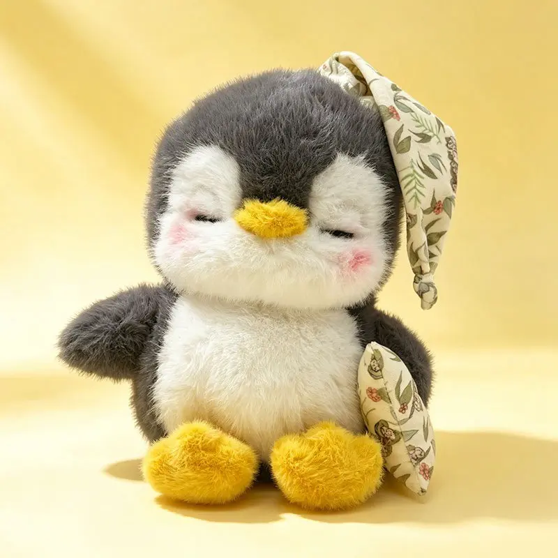 Penguin Plush Toy, Sleepy Penguin Stuffed Animal, Bow Tie Penguin Doll, Ocean Aquarium Gift, Soft and Cuddly, Huggable Stuffed Animal, Perfect for Kids