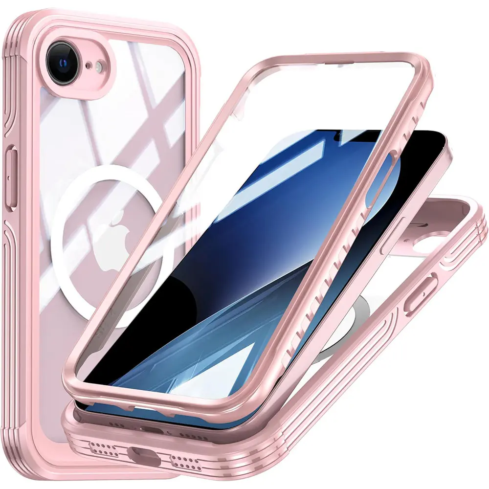 Magnetic Case for iPhone 16E 17E Privacy Screen Protector,Shockproof Full Cover with Camera Protector,360 Degree Full Body Case
