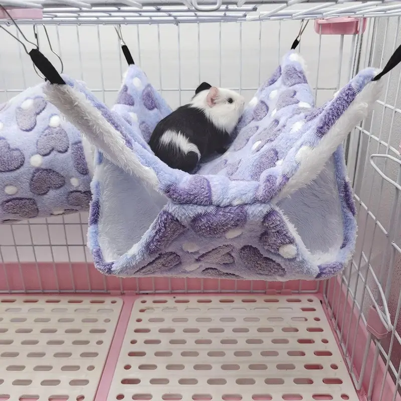 1PC Winter Warm Double-Layer Small Pet Hammock Suspended Squirrel Sleeping Bag Pet Supplies Hamster Hammock