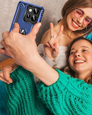 for Moto G Power 2025 Case: Moto G Play 2025 Case with Screen Protector - Military Grade Protective Cases with Finger Ring Holder Kickstand for Moto G Play/Power 2025(Blue) for Moto G Power 2025 Case: Moto G Play 2025 Case with Screen Protector - Military Grade Protective Cases with Finger Ring Holder Kickstand for Moto G Play/Power 2025(Blue)