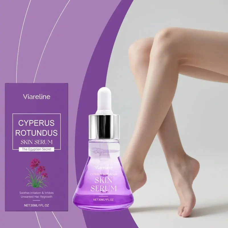 Cyperus Rotundus Skin Serum Body Care Hair Growth Inhibitor Natural Gentle Soothing Moisturizing Lightweight Shrinking Pores Body Hair Removal Essence Liquid