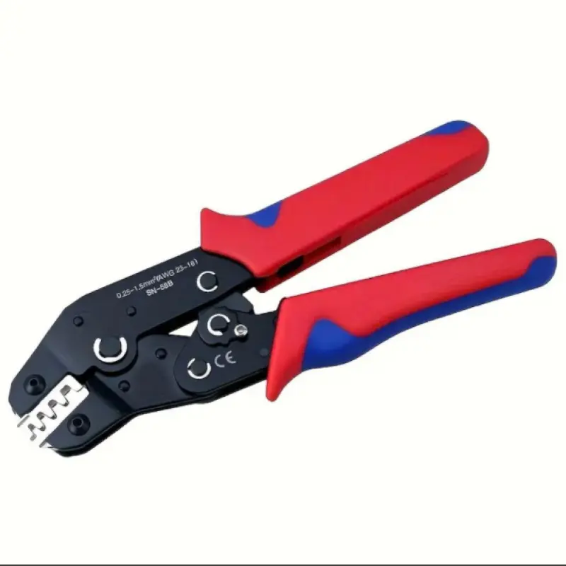 SN-58B automotive plug-in crimping pliers with multiple jaws are suitable for bare terminal insulation terminals and tubular terminals