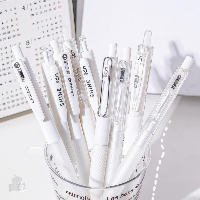 Gel Pen Set,  1 Set  Quick Dry Ink Pen, Aesthetic Retractable Pen, Smooth Writing Pen, Retractable Gel Pens for Writing, Journaling, School, Office