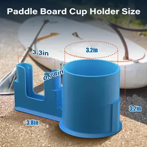 Surfboard Kayak Drink Holder Phone Stand, Adjustable Rope Mount, Secure Beverage & Device Support, Ideal for Water Sports Enthusiasts