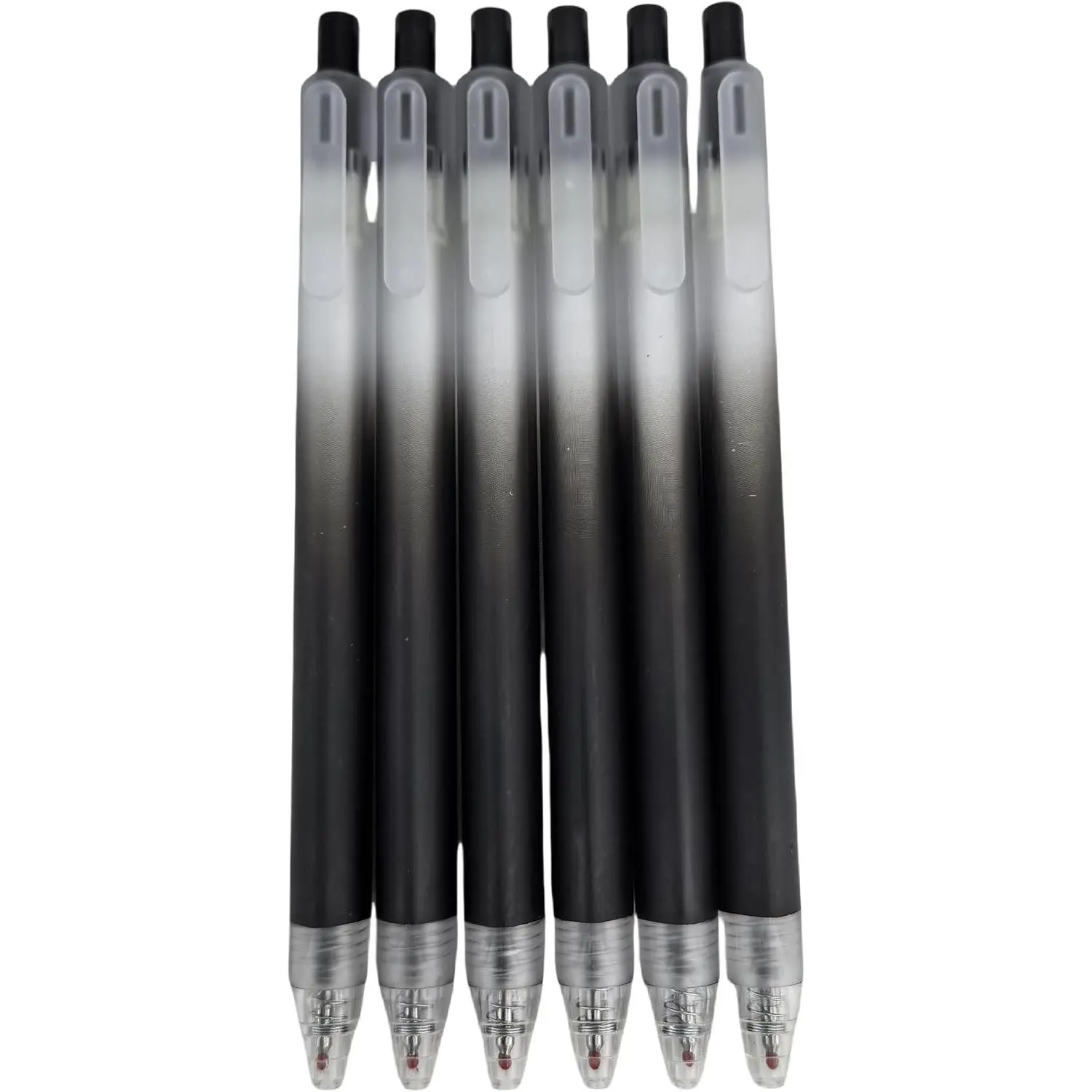 RT01P6, Gel Ink Rollerball Triangular Pen Holder, Press Neutral Pen, Black Ink, 0.5mm Ultra-Fine Pen Tip, Writting Smooth,  Box of 6 Pens (Black RT01P6)