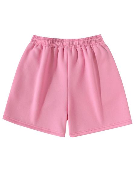 Unisex Drawstring Waist Shorts, Athleisure Casual Shorts, Soft Comfortable Solid Color Basic Style, Suitable for Casual Sports Outdoor Activities