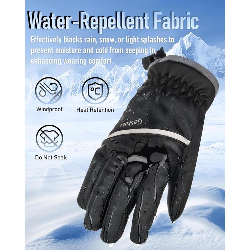 Winter gloves, unisex, waterproof, windproof, touchscreen compatible, and warm, suitable for outdoor running, cycling, and hiking in cold weather.