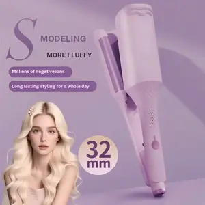 French Style 2025 New Upgrade 32MM French Wave Curling Iron 30W 3 Barrels Adjustable Temperatures Fast Heating 30 Seconds Auto Off Safety Lock Silicone Cover 1.8m Extension Cord for All Hair Types Beauty & Hair Styling, Fashionable New Looks use tool