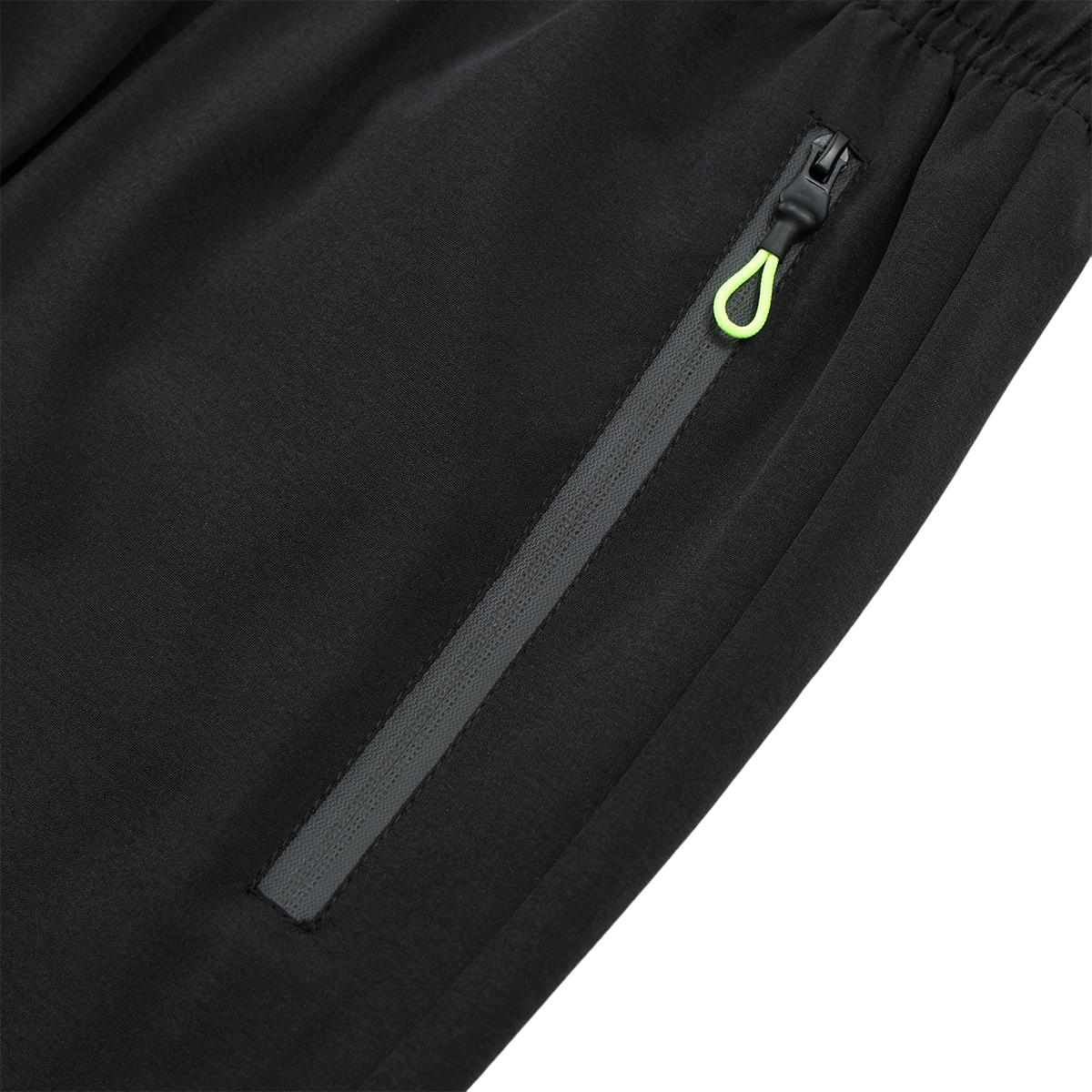 Side-Zip Reflective Performance Pro Mens Quick Dry Athletic Shorts with Secure Side Zipper Pocket and Reflective Logo Graphic Drawstring Waist Breathable Sportswear for Night Runs and Gym Workouts