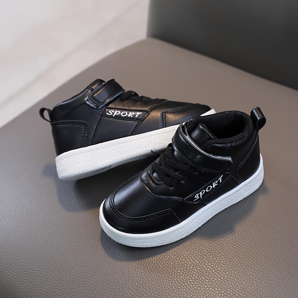 Girls' PU Leather All-Seasons Trainers with TPR Sole - Non-Slip, Stable, Lightweight, Comfortable, Easy-to-Care, Versatile-Style Running Shoes for Daily School Wear (New Model)