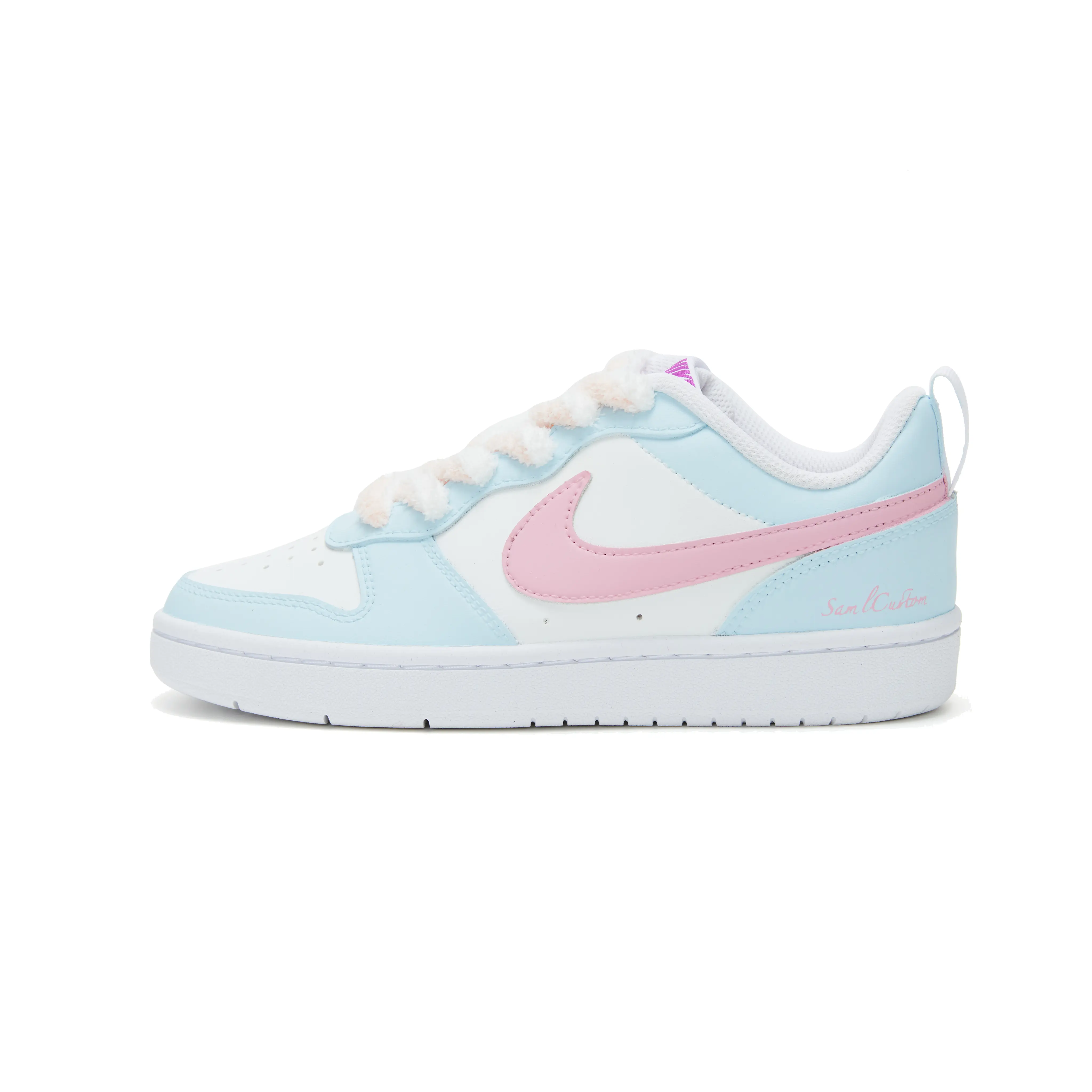 Nike Court Borough Low 2 Women’s Sakura Campus Sneakers with Dopamine Pink and Blue Design Verifiable, with credentials and supporting global authentication