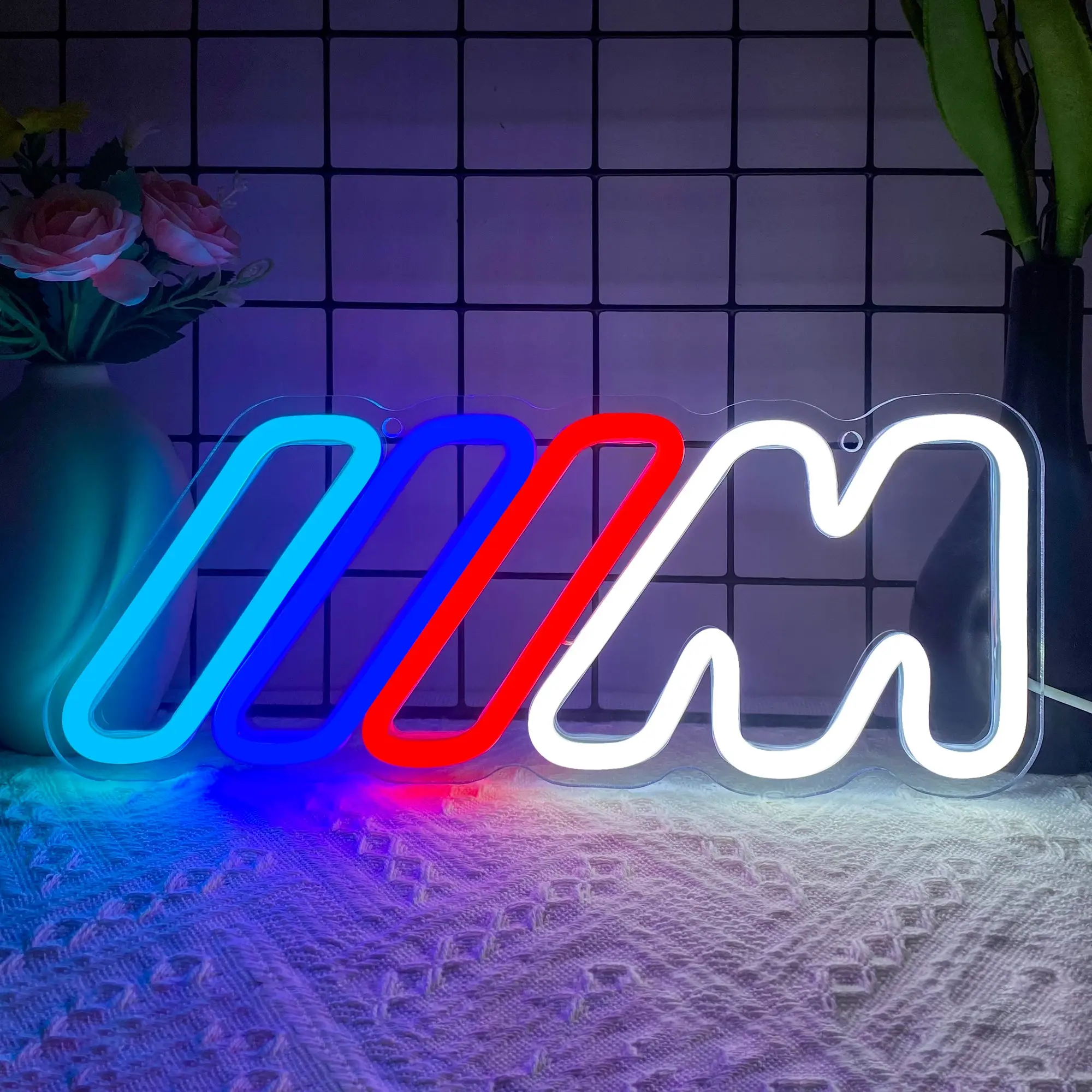 Wall hanging car luminous sign led neon sign garage parking lot car sales shop auto repair shop wall decoration neon car theme pendant gift