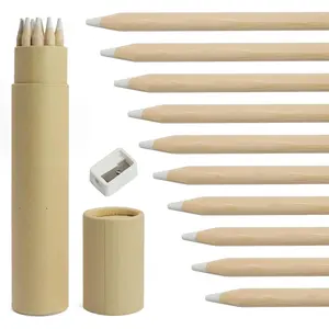 10-Piece White Chalk Pencil Set for Drawing, Shading, Blending – Ideal for Beginners (Home Supplies)