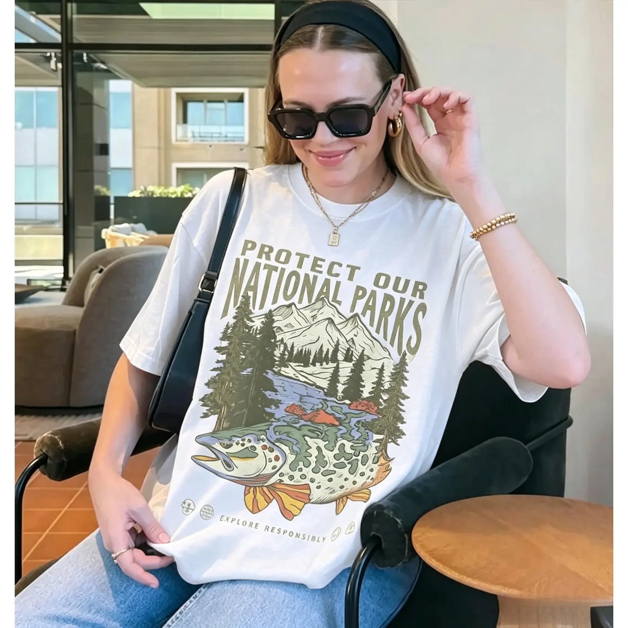 90s National Parks Unisex T shirt Granola Girl Shirt Wildlife Tee Hiking Camping Clothes Wanderlust Shirt