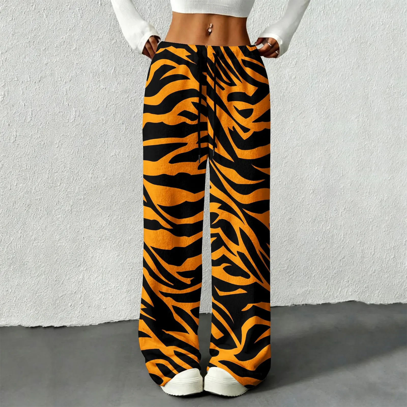 Pajama Bottoms for Women Fluffy, Soft Plush Pajama Pants Women Flannel Lounge Pants Plus Size Elasticated Waist Warm Comfy Cute Print Wide Leg Trousers