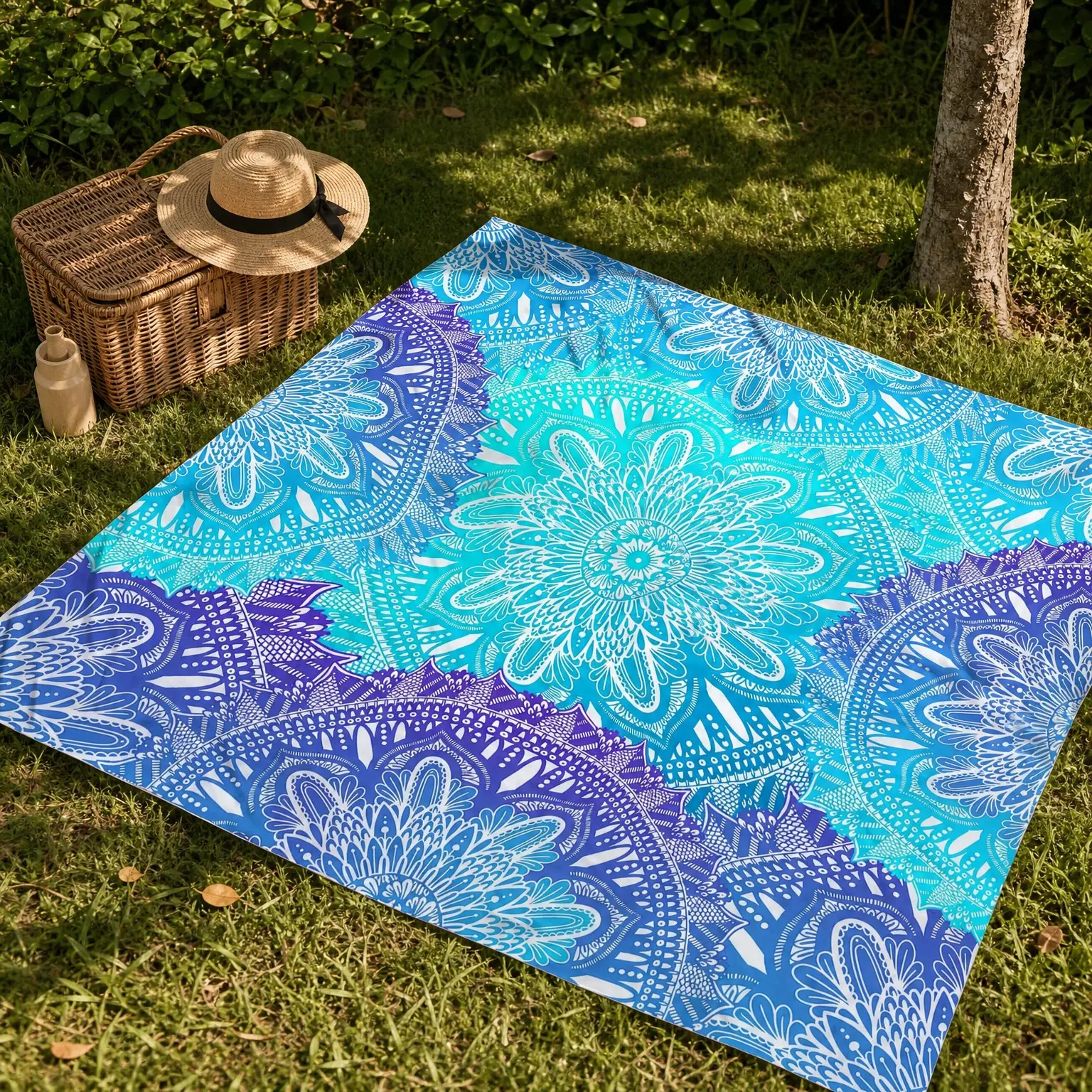 Oversized Waterproof Sandproof Beach Blanket for 1-7 Adults 78"x81"/10'x9' Lightweight Durable Compact Sand Free Mat for Travel Camping Hiking Picnic(Gift)