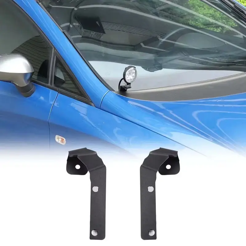 For SEAT Leon MK2 2008-2012 Hood Hinge Ditch LED Light Mount Bracket Offroad Hood Pod Work Light Mount Brackets Accessories