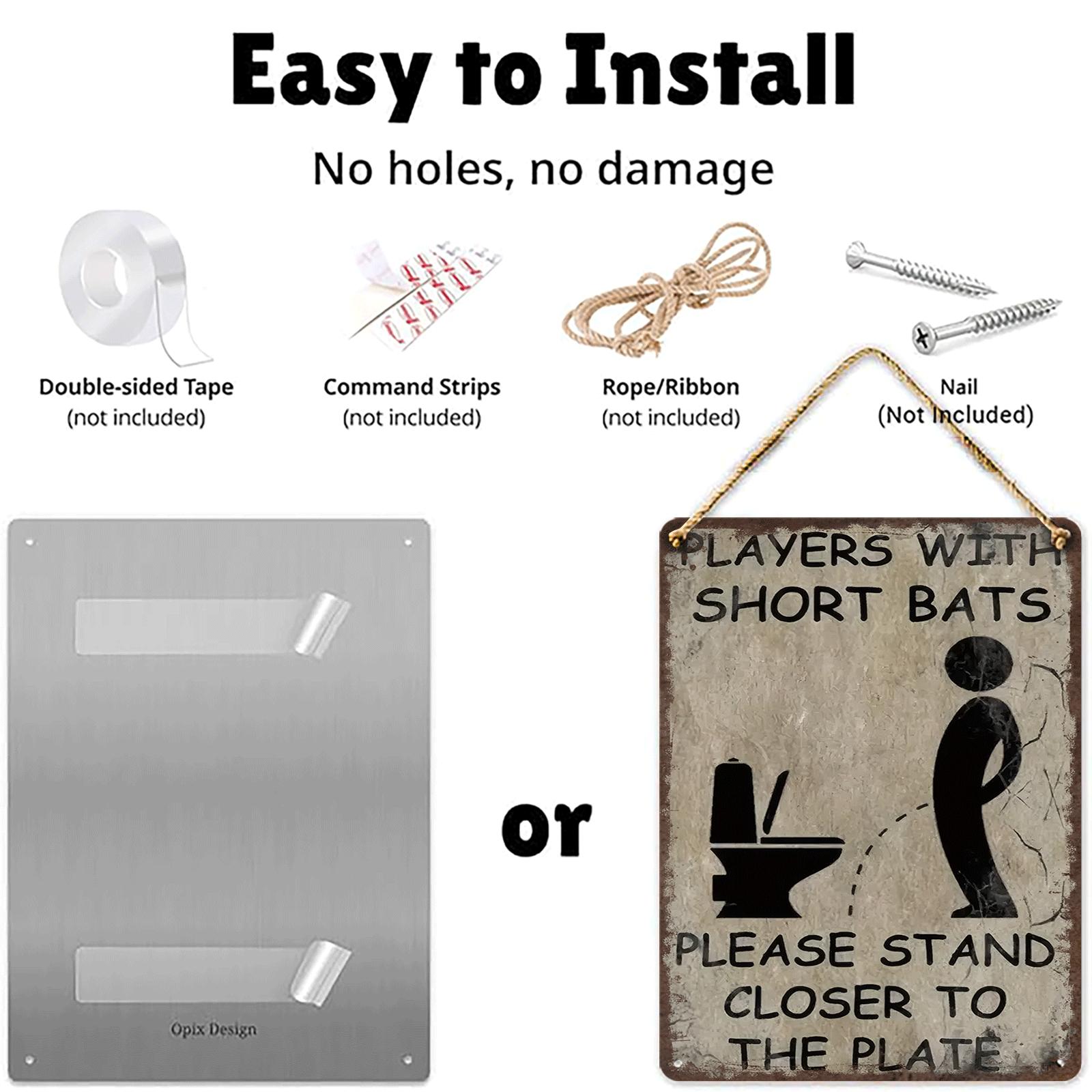 [Humorous Baseball Sign] Aluminum Baseball Humorous Theme Sign| 8x12 Inch Wall Decor for Home Sports Enthusiasts, Art Deco Style, Multi-Purpose, Wall-Mounted, Durable Material Metal Gift Hanging Room