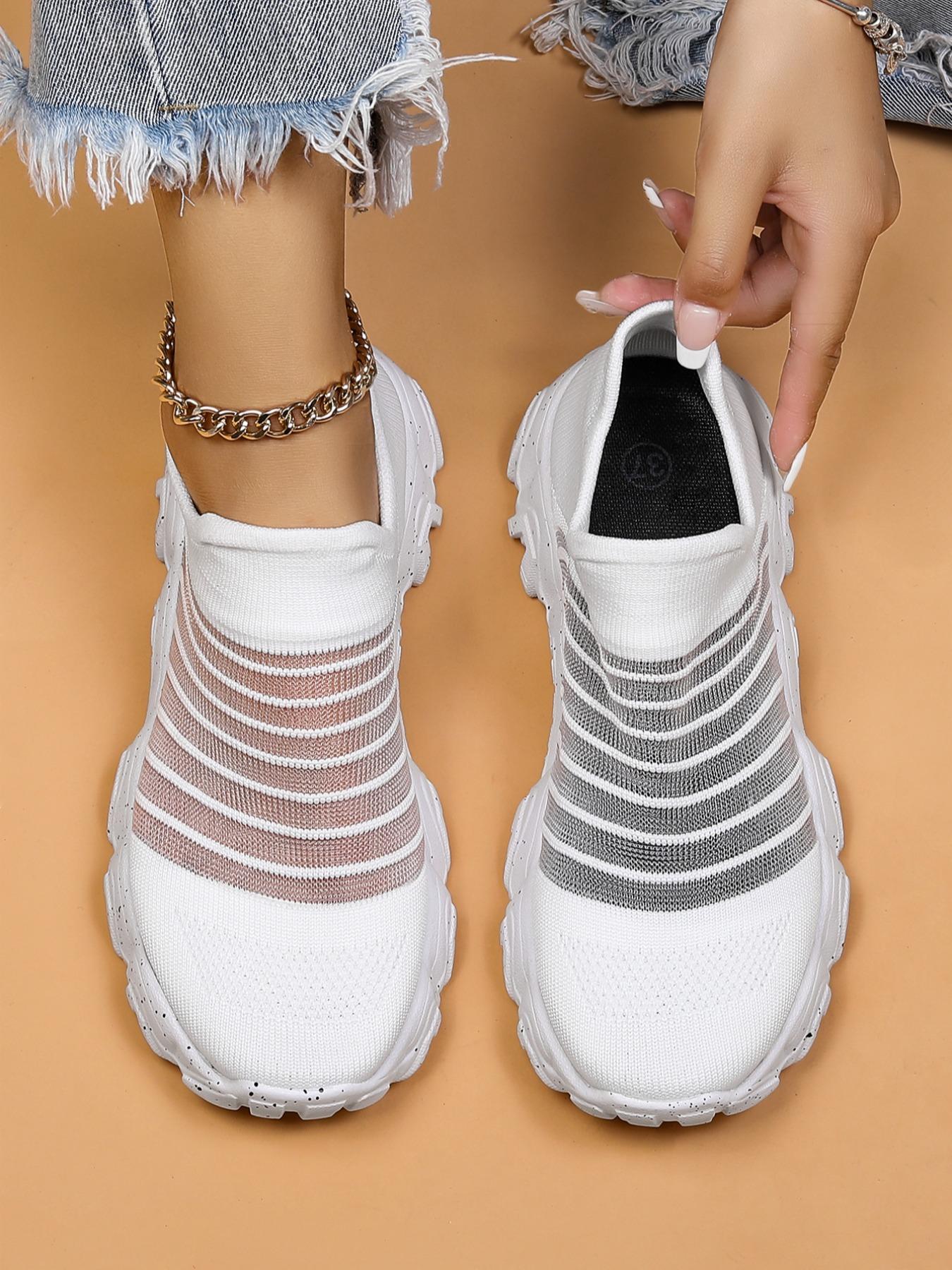 Women's Fashionable Breathable Mesh Sneakers, Casual Comfortable Sports Running Shoes, Female All-match Round Toe Shoes for Daily Wear, Athletic Running Shoes