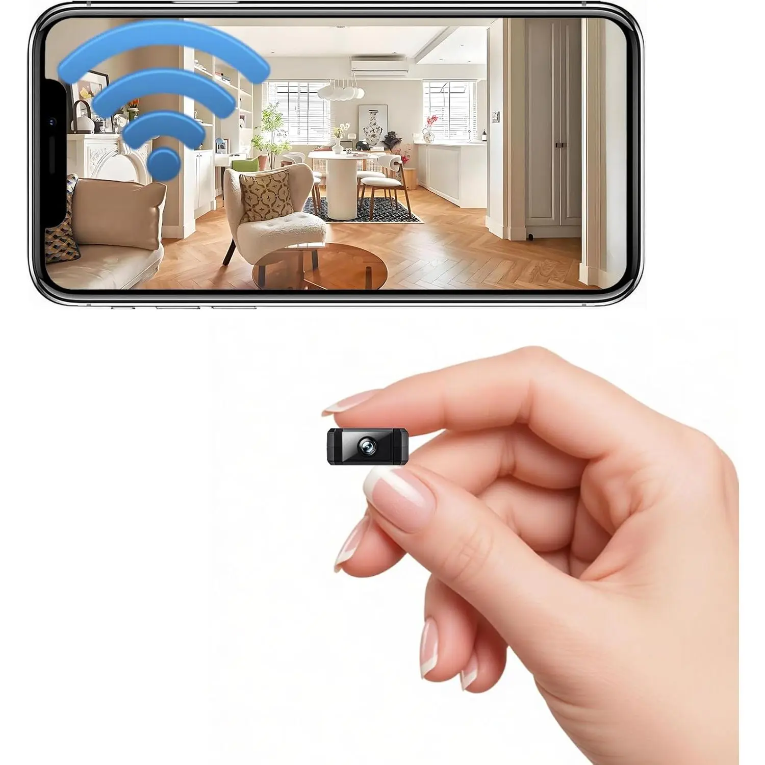 2026 Only 0.9 Inch 1080P Security Camera Mini Micro WiFi HD Cameras for Home Indoor Use with Night Vision, Motion Detection, Wide Angle, No Need WiFi, Baby Monitor, Wireless Nanny, Hidden Spy Cameras Secret Cam.