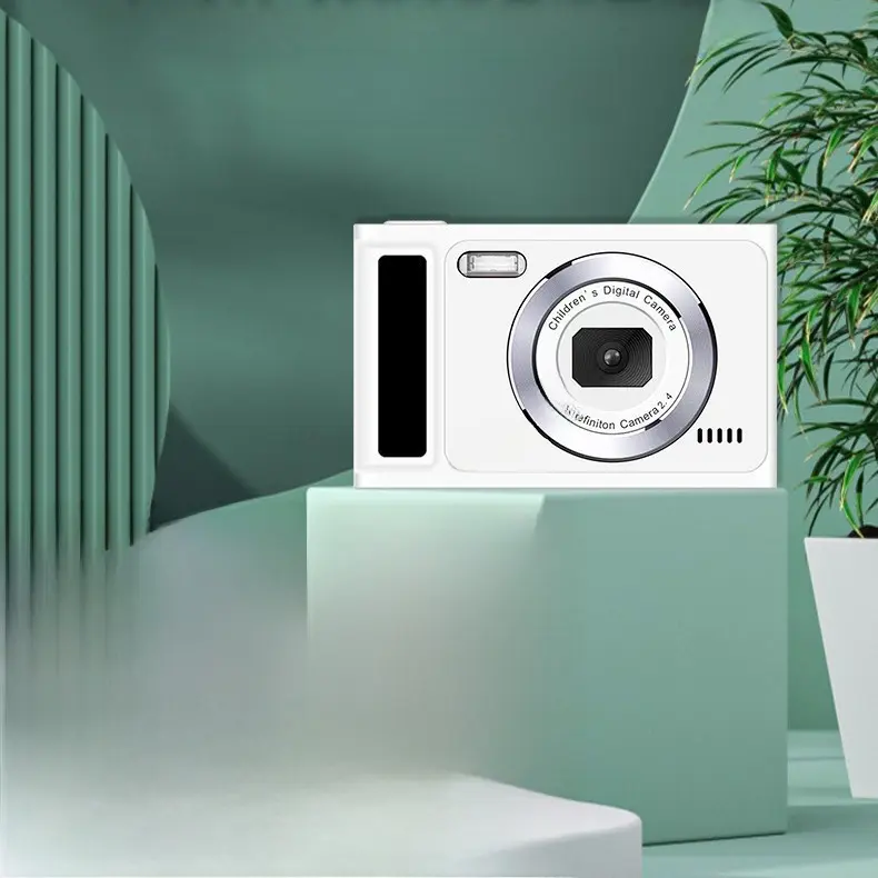16MP Digital Vintage Compact Point & Shoot Camera for Students - 16X Zoom, 2.4in Screen, Portable Retro ABS Body, Selfie Capable, Phone Upload, Card Reader, Rechargeable Battery