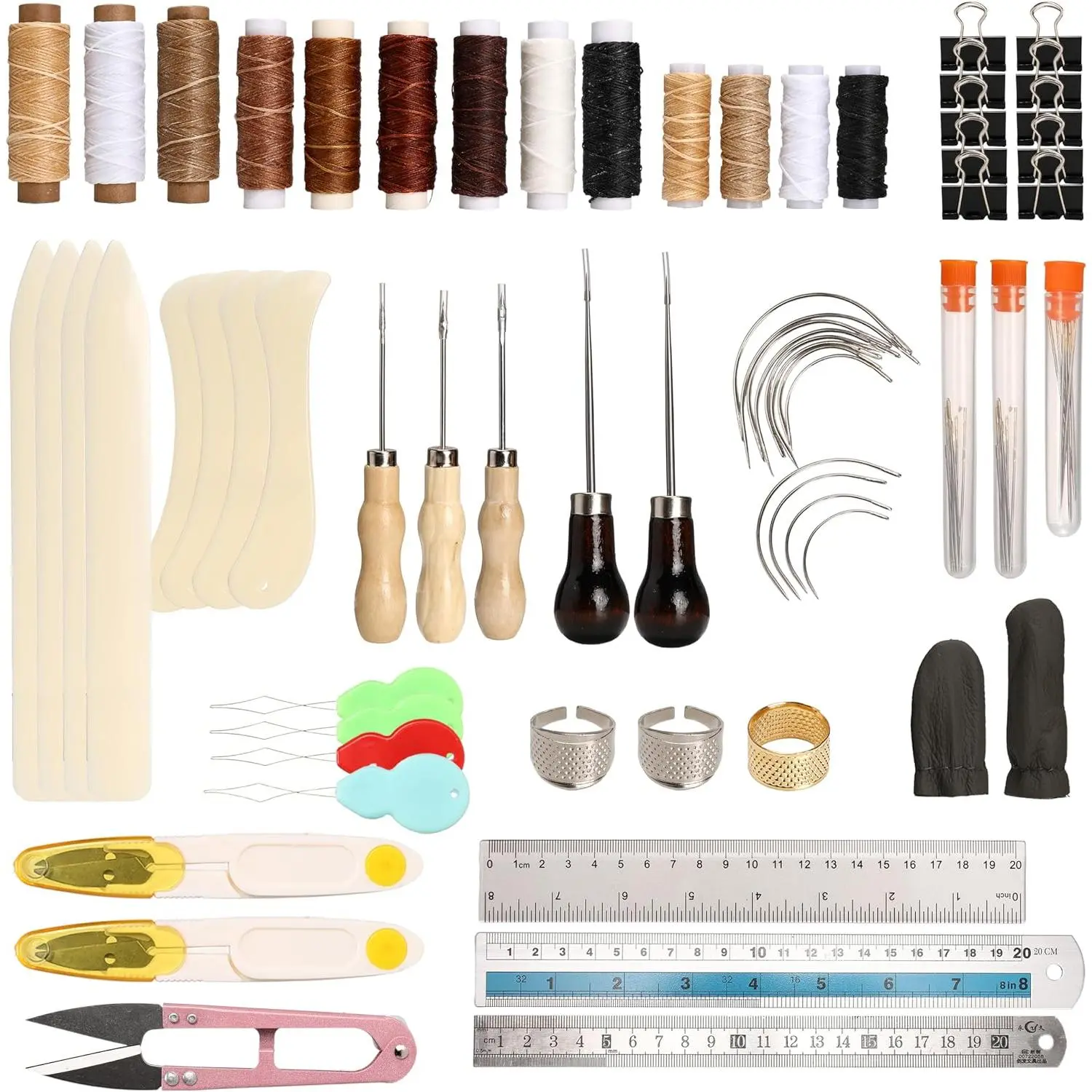 Bookbinding Starter Kit 3 Set Bundle | Book Binding Tools Kit, DIY Bookbinding Supplies for Beginners with , Thread, Awl,  Folder, Craft Kit
