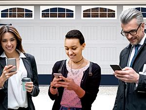 Smart Garage Control - Wireless Garage Hub and Sensor with Wifi & Bluetooth - Smartphone Controlled, White