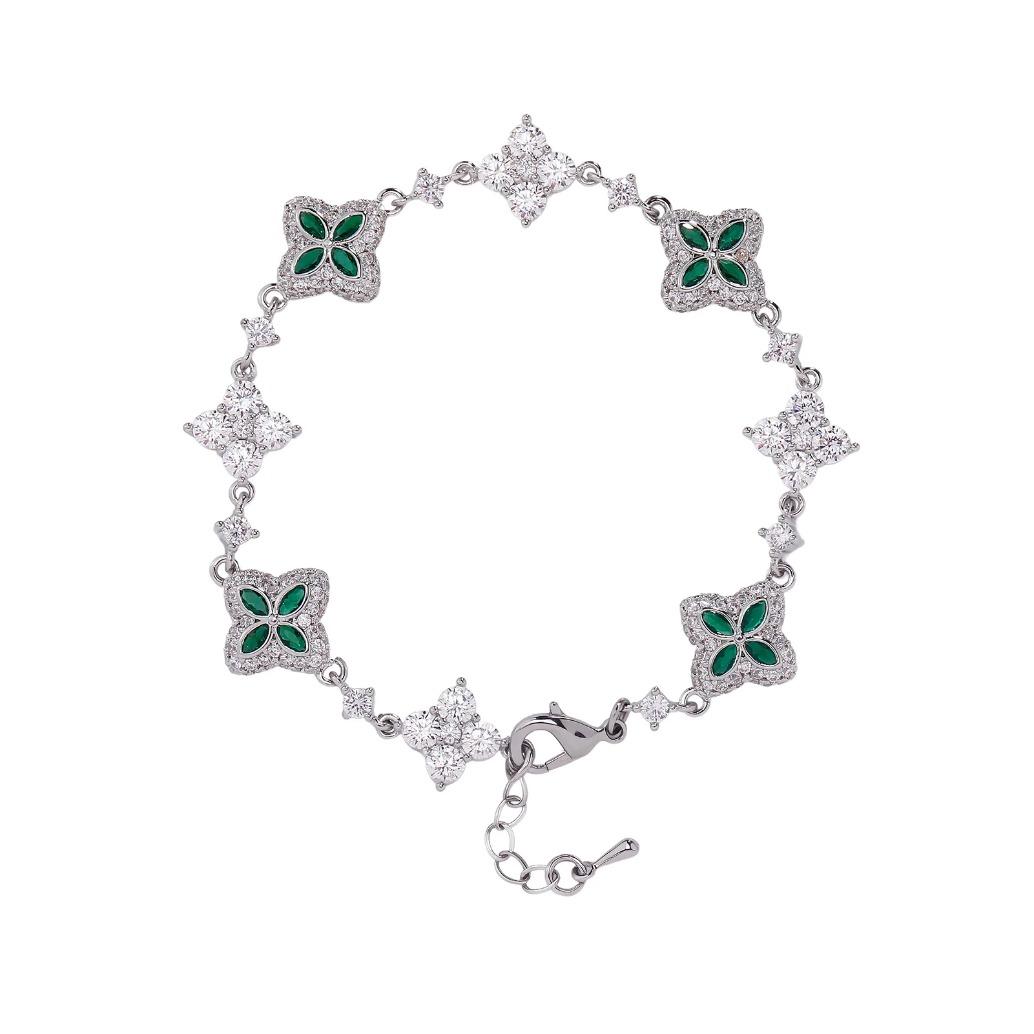 Aurelia Crest Luxury Iced Out Clover Bracelet for Women Adjustable Brass Chain 5A CZ Sparkling Party Jewelry Aurelia Crest Luxury Iced Out Clover Bracelet for Women Adjustable Brass Chain 5A CZ Sparkling Party Jewelry