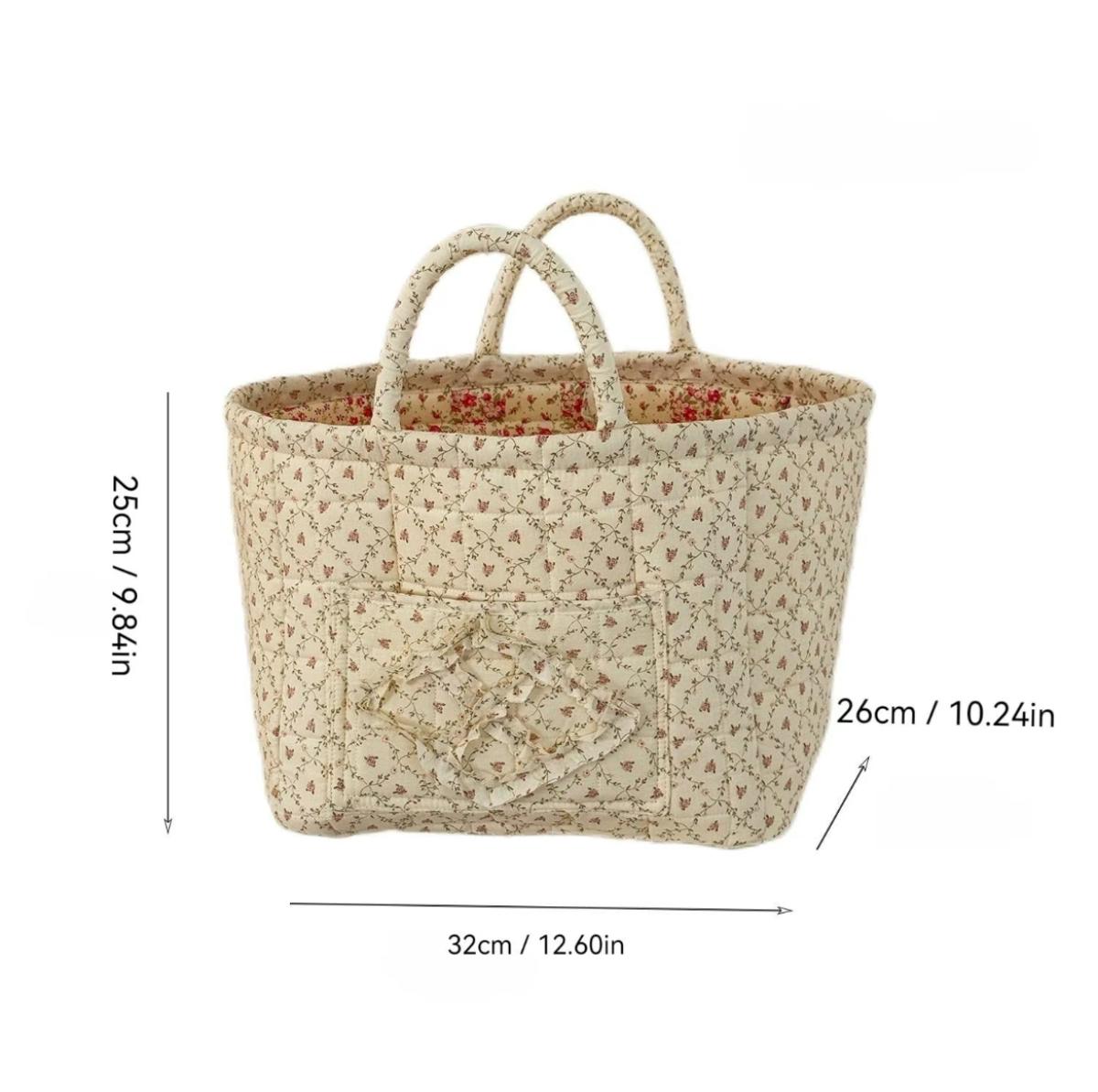 Floral Pattern Foldable Laundry Basket Large Capacity Woven Storage Hamper for Clothes Toys Home Organizer for Bedroom Bathroom Living Room Laundry Room Collapsible Storage Bin
