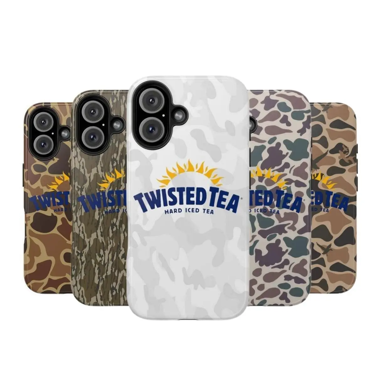 Twisted Tea Camo Phone Case – Funny Hard Iced Tea Cover Suitable for iPhone 17-11 Pro Max/Plus and  Samsung Galaxy S23-25
