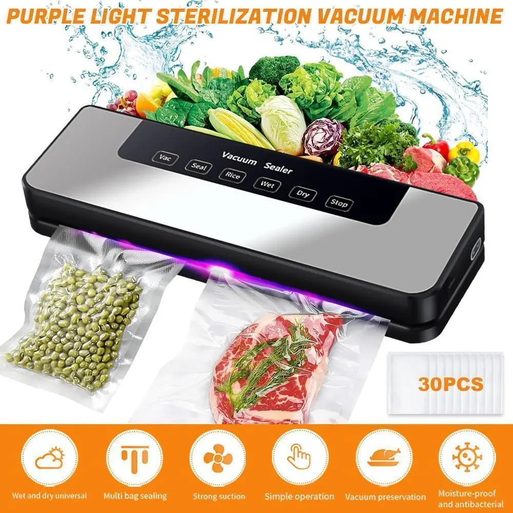 65kPa Automatic Vacuum Sealer Machine, Food Sealer with 30cm Seal Width, External Hose, 30 Bags for Dry and Wet Food Storage#DealsForYouDays