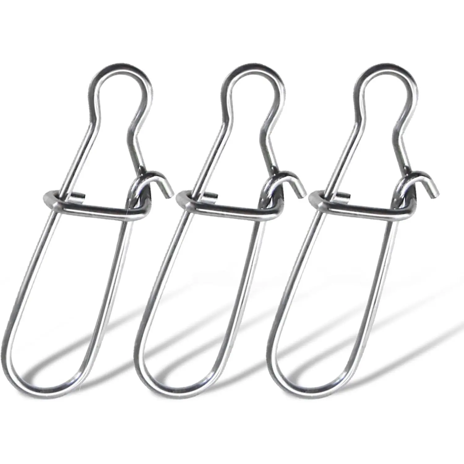 100 count Stainless Steel Duo Lock Snap -  Swivel Snap for Big Fish, Quick Change Fishing Snap Swivels & Snaps Tackle for  Lure Fishing
