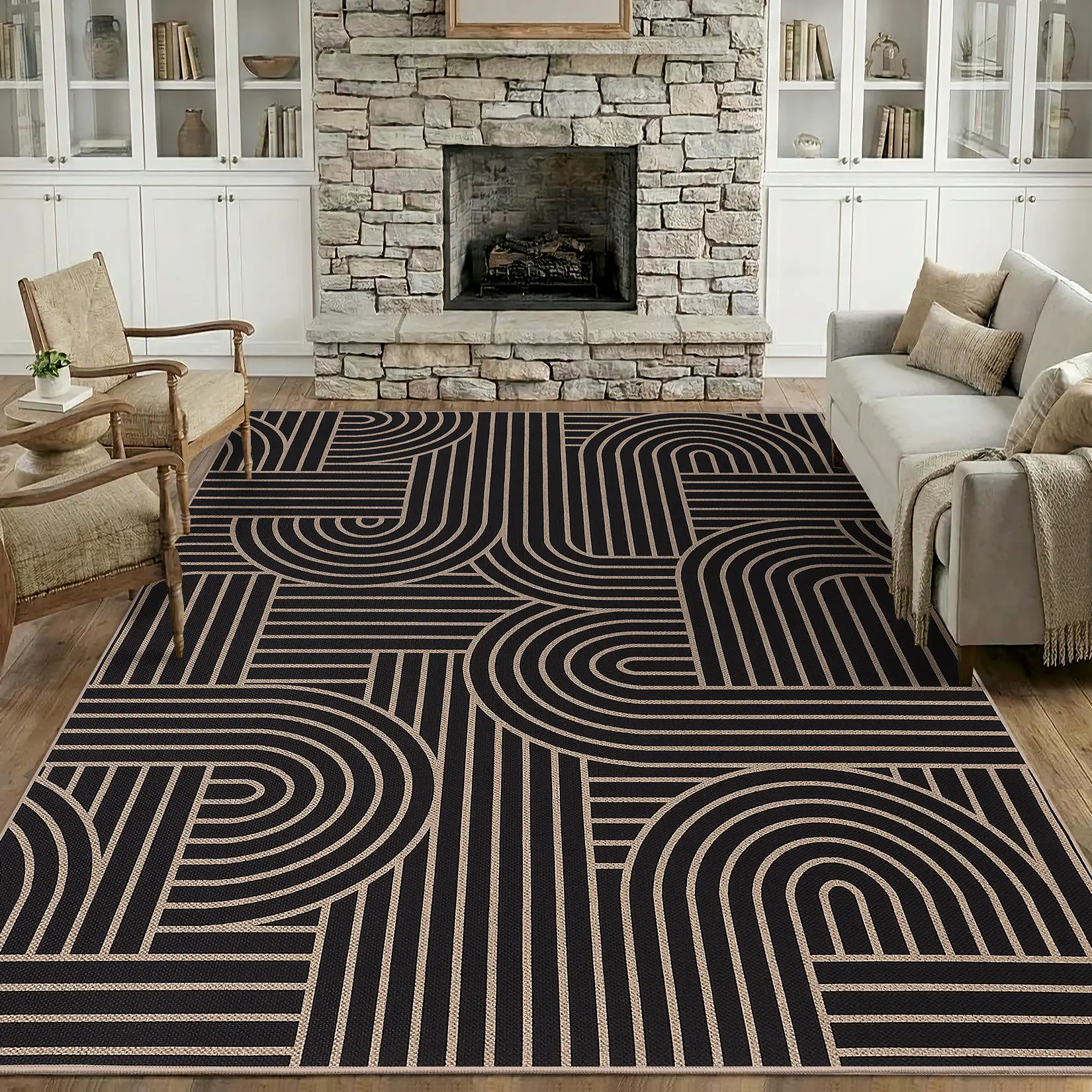 Ultra-Thin Washable Jute Runner Rug – Non-Slip, Non-Shedding, Durable Carpet for Living Room, Bedroom, Hallway, Kitchen