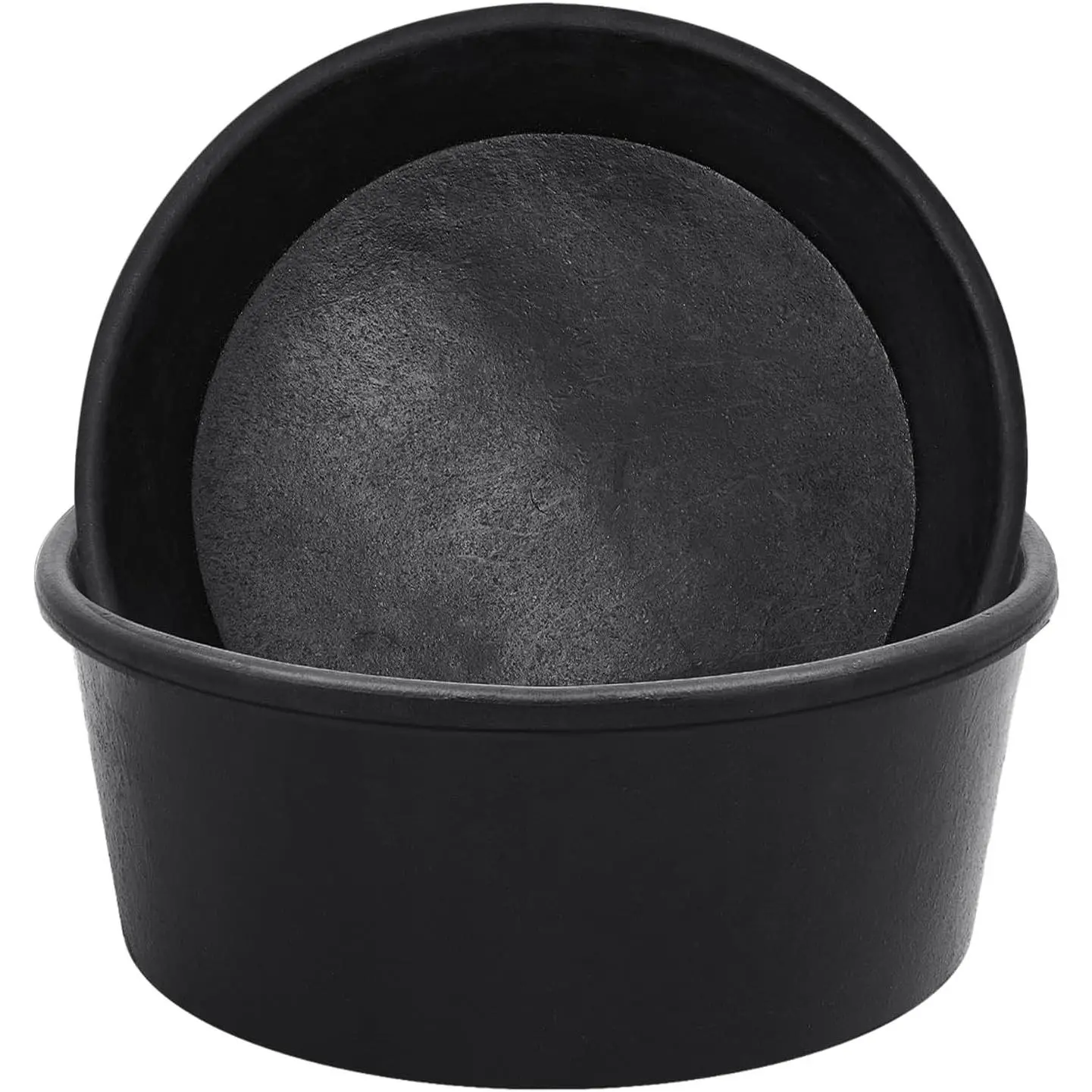 2 Pcs 4 Quart/1 Gallon Rubber Feeder Pan Utility Feed Bucket Dog Bowl for Cats Dogs Goats Chicken Dust Bath Container Animal Feeding 10.6 x 4.1 Inch