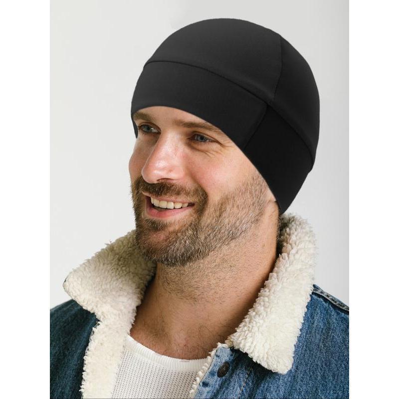 3pcs Simple Style Plain Color Skull Beanie for Men & Women, Casual Sportive Breathable Beanie Hat for Outdoor Sports for Men & Women, Fitted Hats, High Quality Hat Christmas