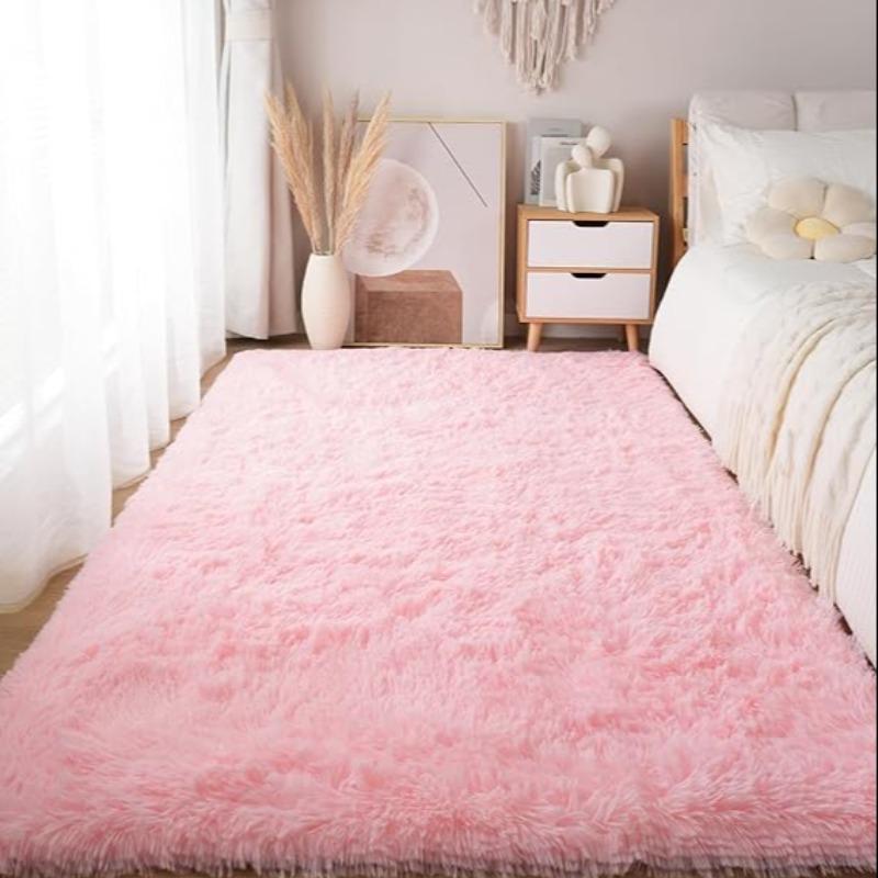 Solid-Color Fluffy Area Rug, Non-Slip Soft Thick Floor Mat and Decorative Carpet for Living Room, Bedroom, Hotel or Dormitory #TOP PICKS