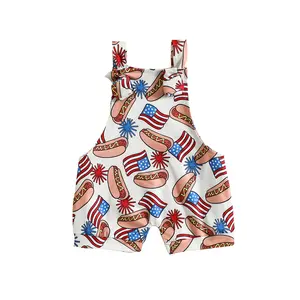 Ma&Baby Newborn Baby Boy 4th of July Outfit American Flag Romper Sleeveless Short Jumpsuit Memorial Day Clothes
