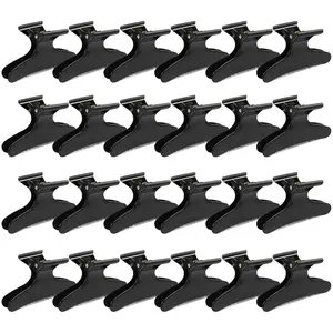 24 Pcs Black Butterfly Hair Clips for Styling Sectioning Pro Hair Claws Clamps Clips for Cutting, Sectioning, Coloring Styling Hair Accessories for Women Girls
