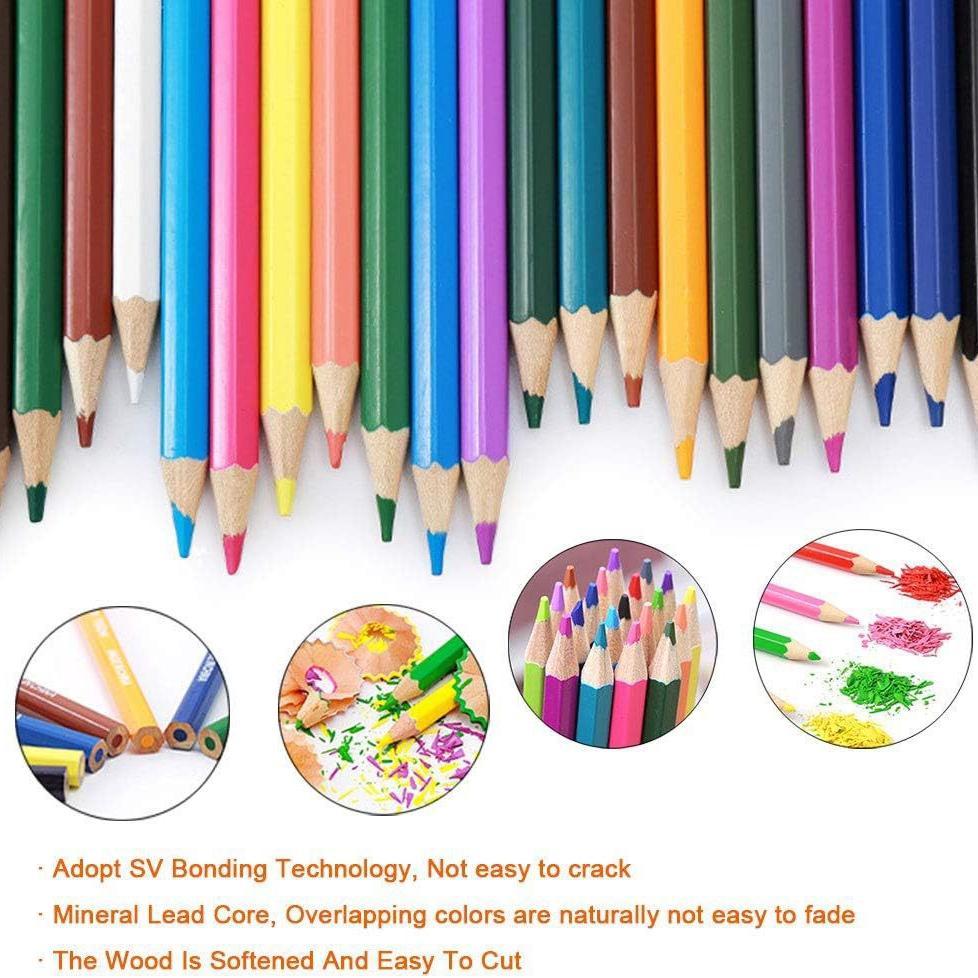1 Set Professional Wooden Oil-based Colored Pencil, 12/18/24/36/48/72 Colors Hexagon Handle Coloring Pencil For Drawing Sketching, Valentine's Day Gift