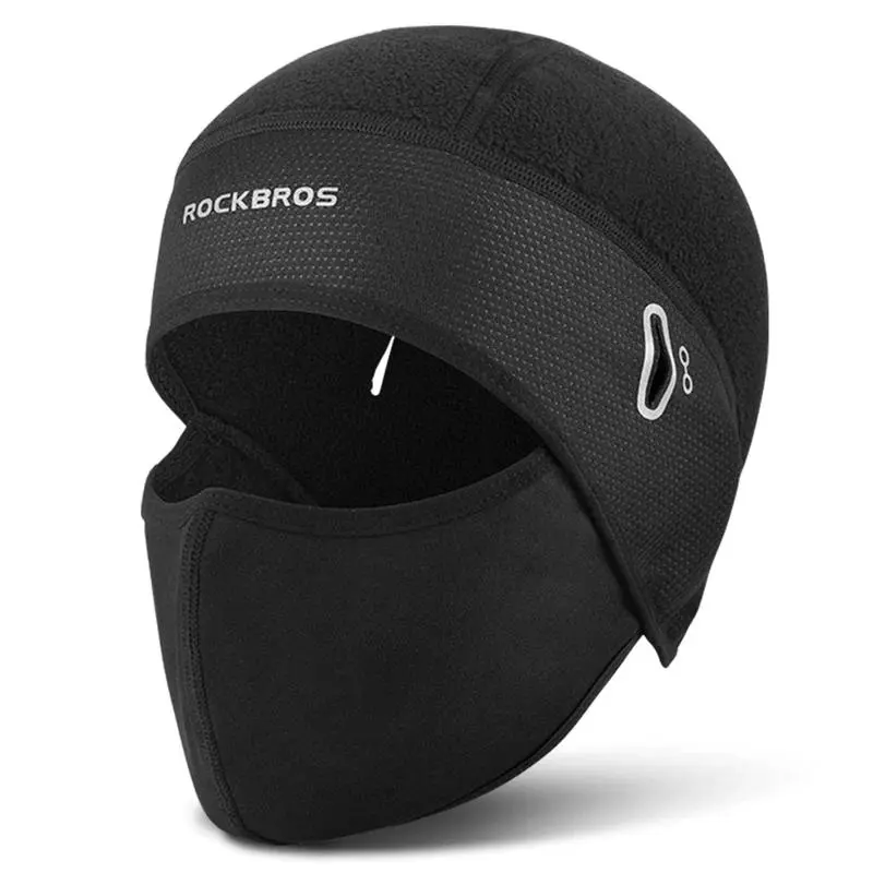 ROCKBROS Skull Cap Helmet Liner Winter Thermal Cycling Hat with Glasses Holes Beanie for Cold Weather Warm