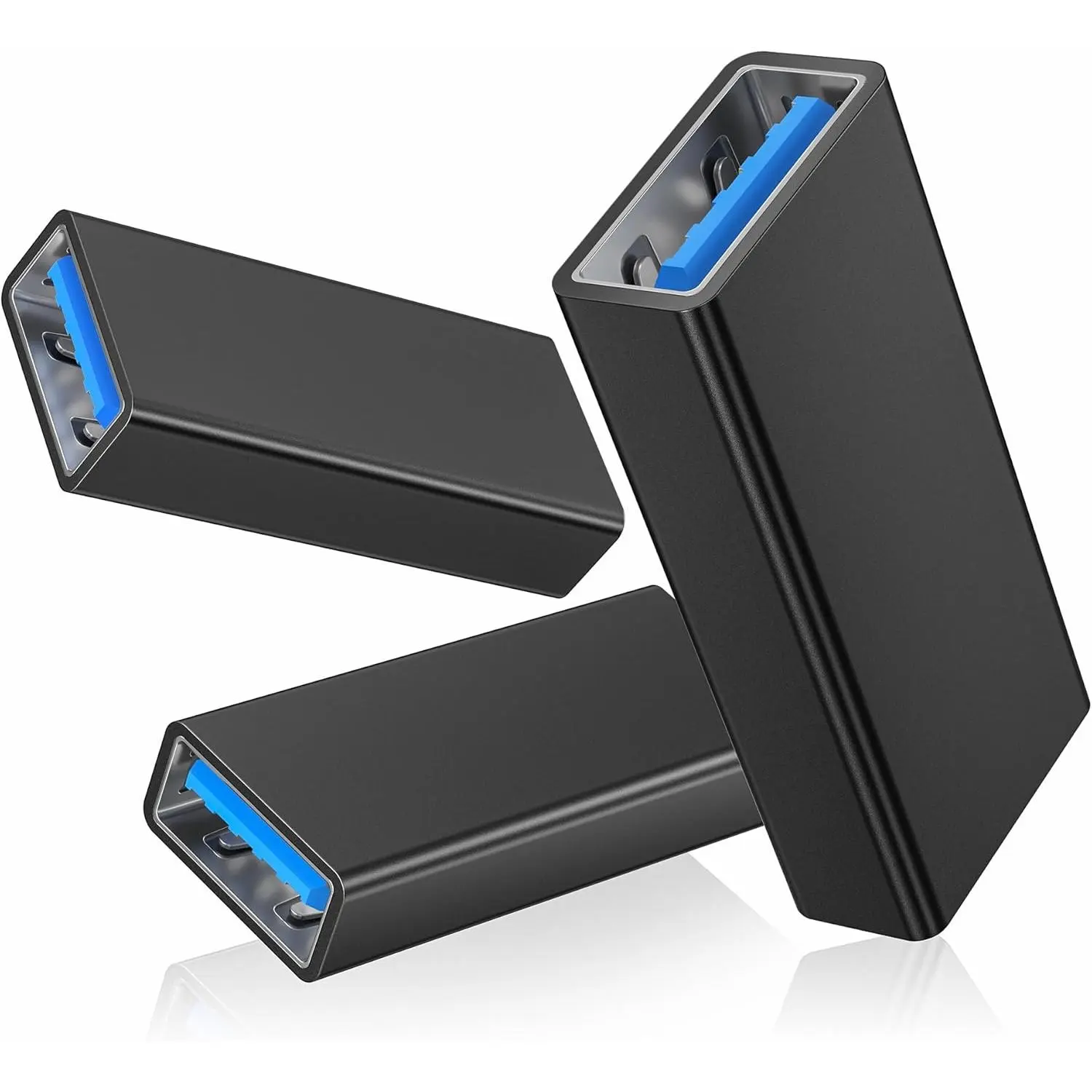 USB Female to Female Adapter 3 Pack,USB A Coupler 3.2,Type A | 10Gbps USB Connectors for Connecting Two Male Ends Cord,Compatible with MacBook Pro/Air,,IPad Pro, Pixel