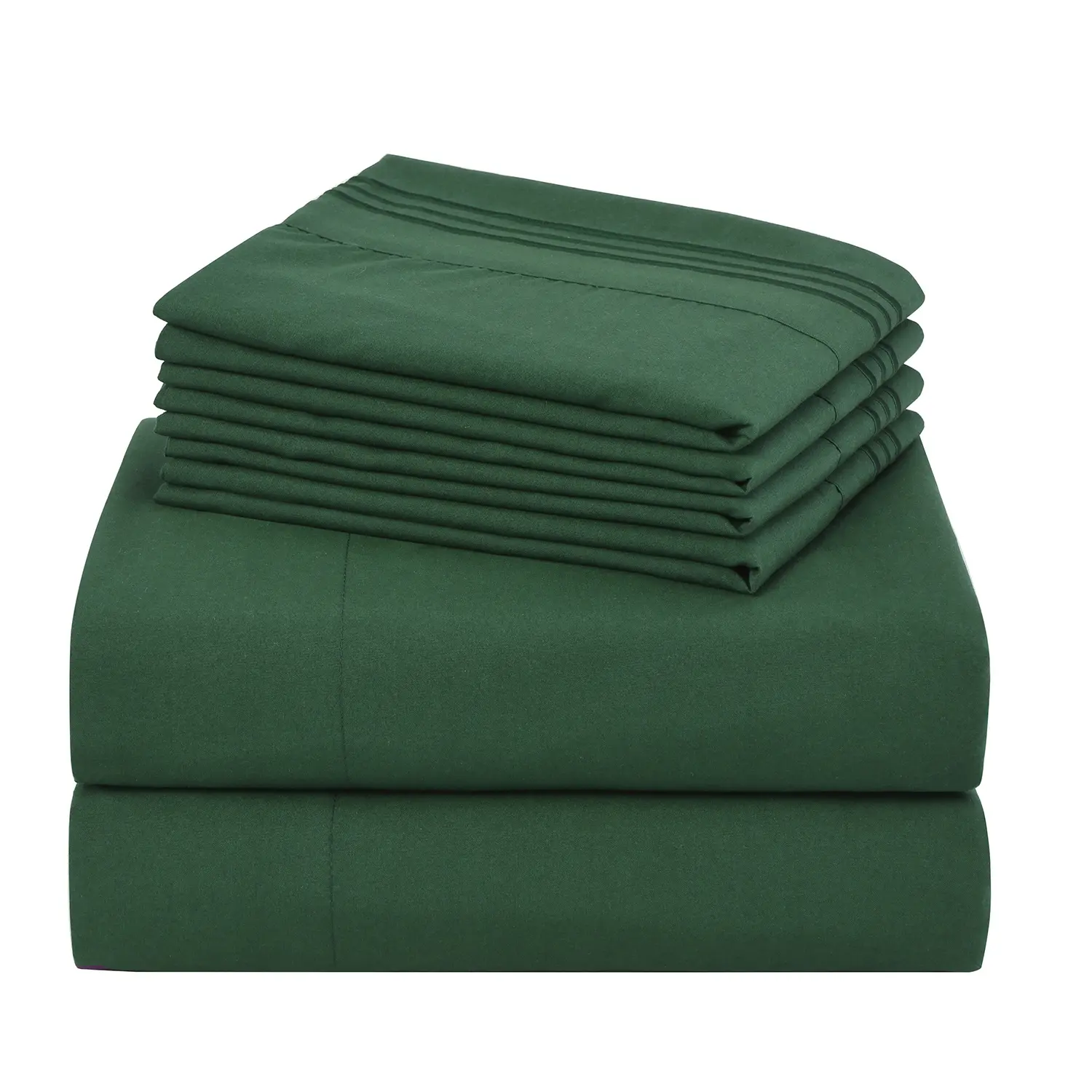 6 Piece Hotel Grade Breathable Microfiber Bed Sheets Set, 18" Deep Pockets Easy Fit Twin Full Queen King Size, 100 GSM All-Season Comfort, Machine Washable Solid Color Bedding with Pillowcases, Smooth Texture