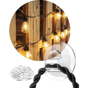 Light Clips for Outside String Lights: 24 Pack Adhesive Hooks for Outdoor String Lights - Outdoor Light Clips for Patio Balcony Fence - Rope Led Light Strip Christmas Decor Hooksfidget toys