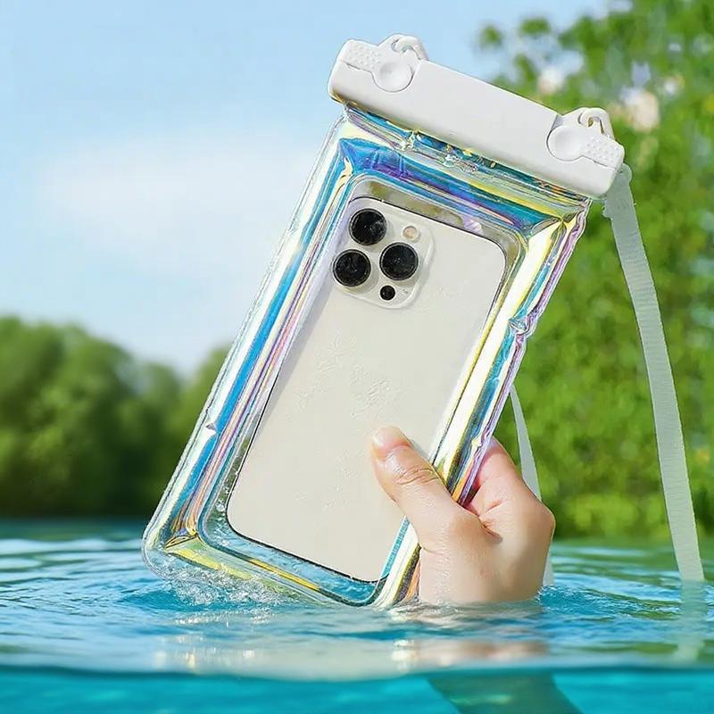 Waterproof Touchscreen Phone Case, PVC Material, Includes Lanyard, Smooth Surface, Ideal for Swimming, Beach Activities, Travel, Outdoor Use
