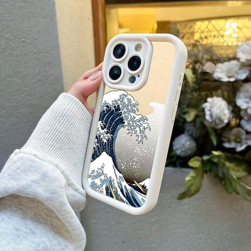 Oil painting of the ocean design black and white Soft TPU Material, Fun and durable, Shockproof and Anti-slip Protection phone case for iPhone 17 E Air Pro ProMax iPhone16 15 14 Plus 13 12 Mini 11 X XS XR