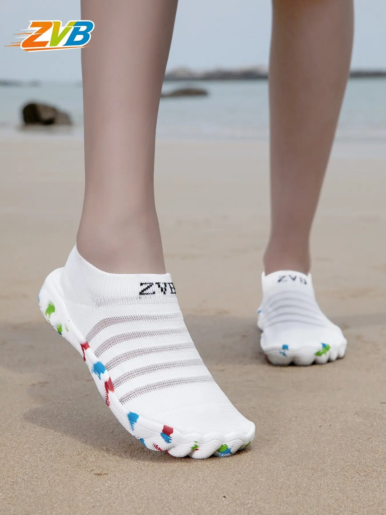 Zvb Sand Couple Water Shoes, Soft Sole Beach Shoes for Barefoot Lovers, Quick-Dry Summer Sandals, Anti-Slip Breathable Water Shoes, Beach Footwear