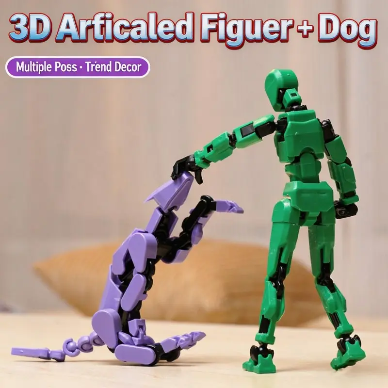 Assembly Complete T13 Jointed Action Figure Model, Tactical Robot Dog Set, Mechanical Wolf Companion, Mini Collectible Desk Decor, Gift for Enthusiasts