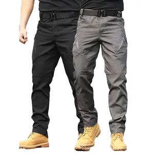 Men's Two-Piece Tactical Work Pants - Tactical Style, Multi-Functional Design, Mid-Waist Pull-On Design, Multi-Pocket Design, Suitable for All Seasons, with Zipper, Ideal for Hiking and Construction Work, Casual Pants, Outdoor Men's Wear