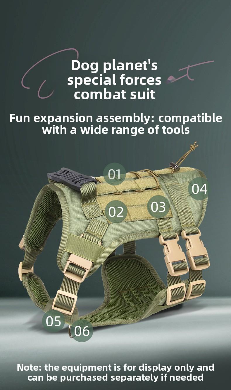 Tactical Dog Harness – Universal Harness, Walking Harness & Safety Harnesses for Small to Large Dogs, Durable Reflective, Easy to Control, No Pull Adjustable Pet Harness, Pet Supplies